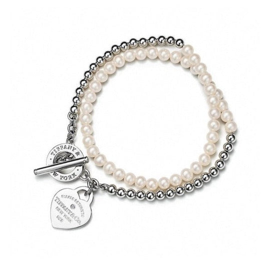 [Resenara Jewelry]RETURN TO TIF HEART TAF BEAD PEARL BRACELET