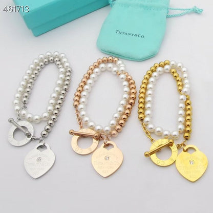 [Resenara Jewelry]RETURN TO TIF HEART TAF BEAD PEARL BRACELET