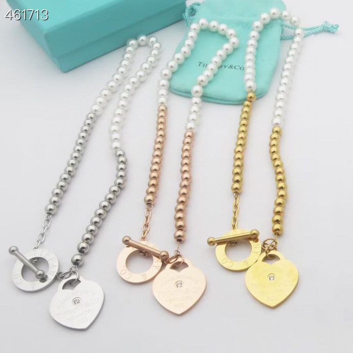 [Resenara Jewelry]RETURN TO TIF HEART TAF BEAD PEARL BRACELET