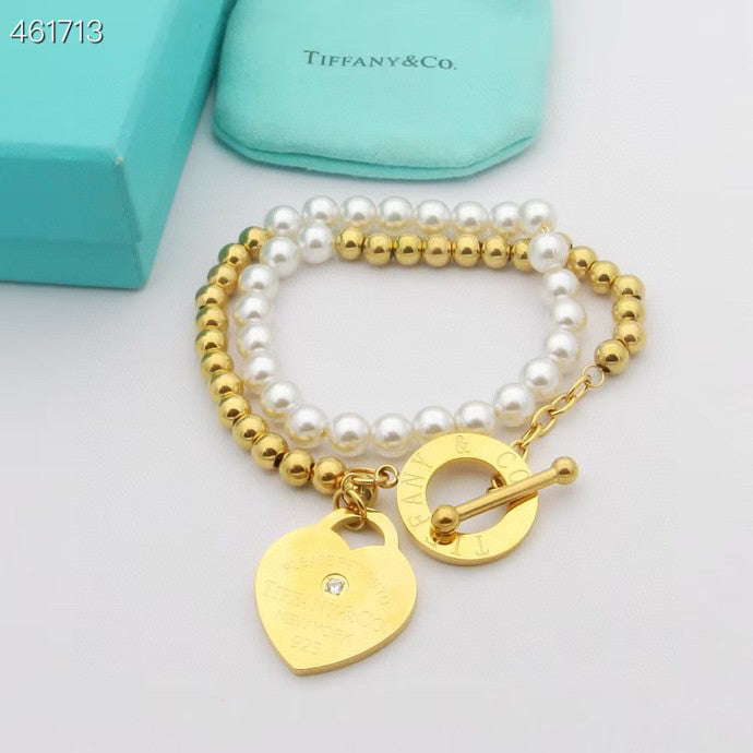 [Resenara Jewelry]RETURN TO TIF HEART TAF BEAD PEARL BRACELET