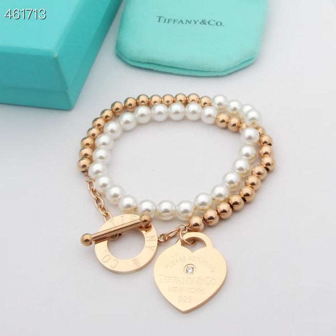 [Resenara Jewelry]RETURN TO TIF HEART TAF BEAD PEARL BRACELET