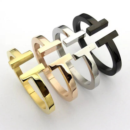 [Resenara Jewelry]T SQUARE OPEN BRACELET