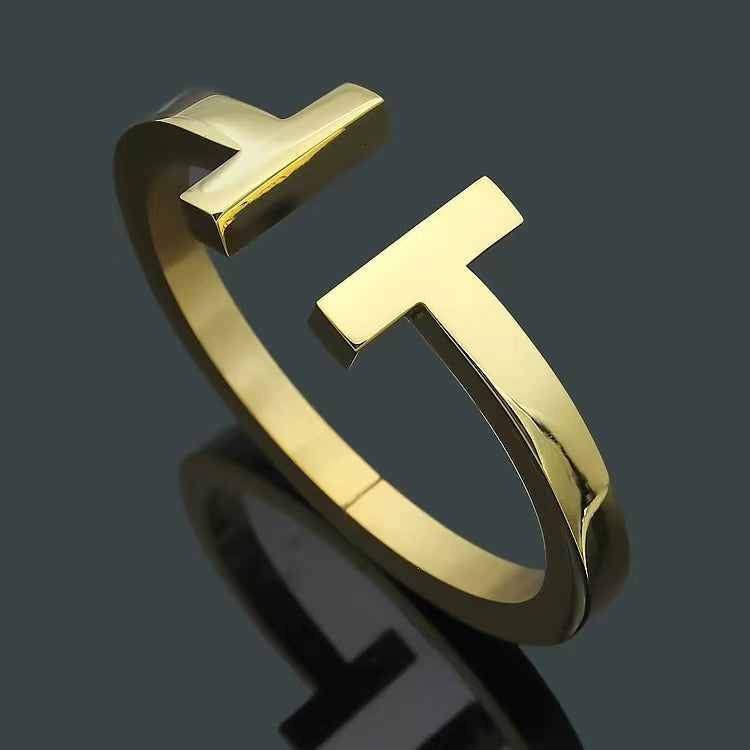 [Resenara Jewelry]T SQUARE OPEN BRACELET