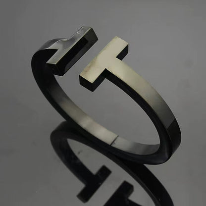 [Resenara Jewelry]T SQUARE OPEN BRACELET