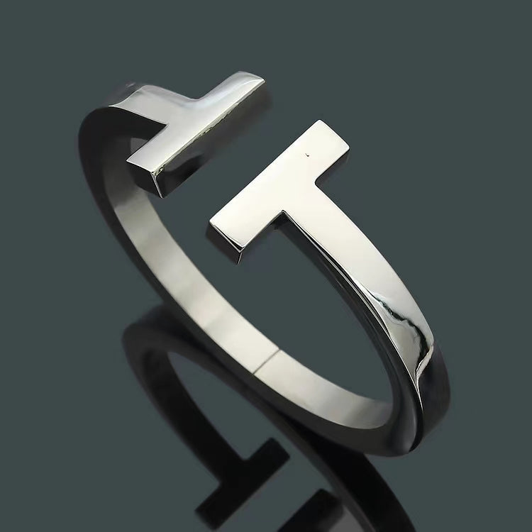 [Resenara Jewelry]T SQUARE OPEN BRACELET