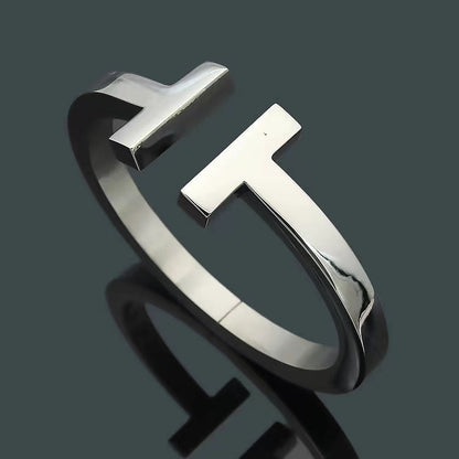[Resenara Jewelry]T SQUARE OPEN BRACELET