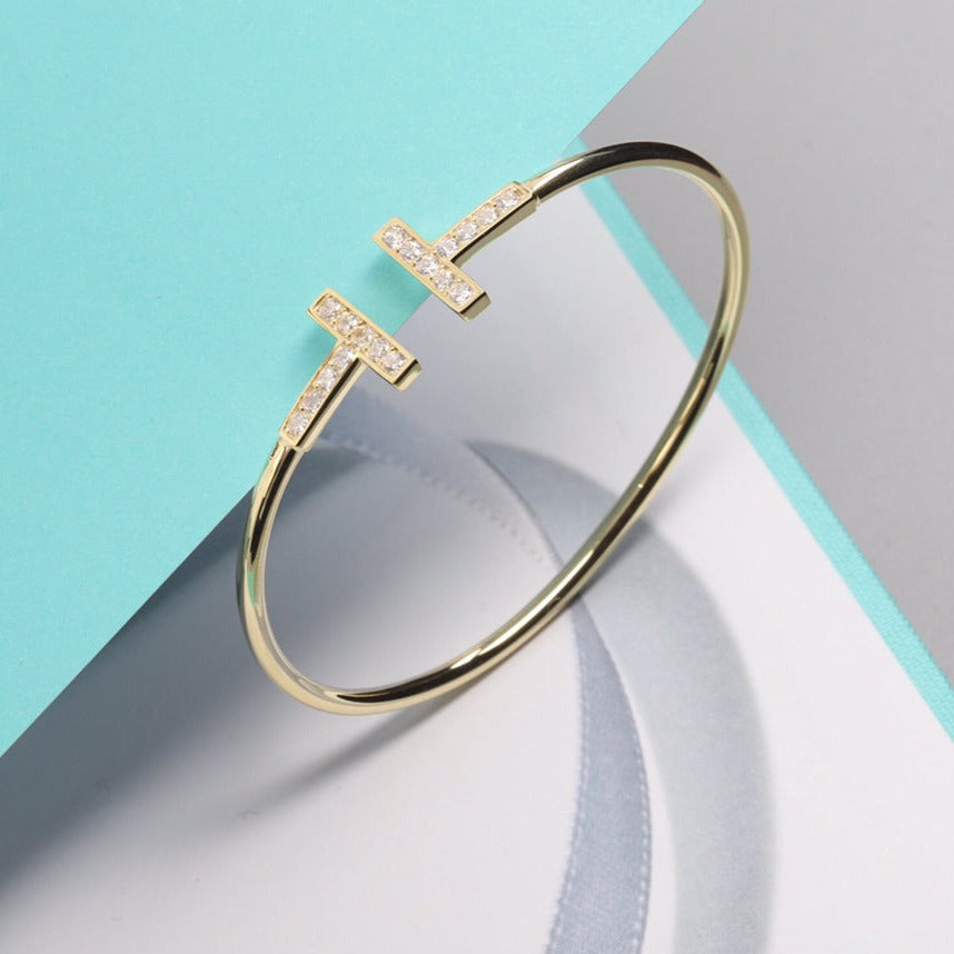 [Resenara Jewelry]T BRACELET 1.8MM GOLD DIAMOND