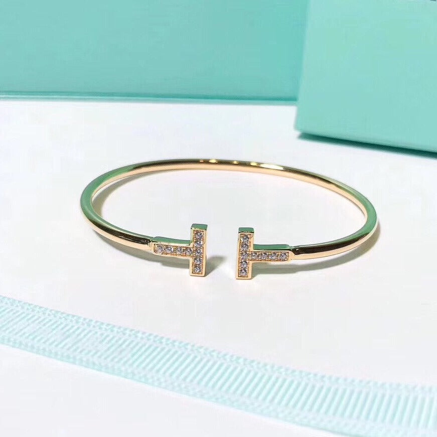 [Resenara Jewelry]T BRACELET 1.8MM GOLD DIAMOND