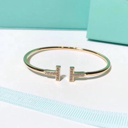 [Resenara Jewelry]T BRACELET 1.8MM GOLD DIAMOND
