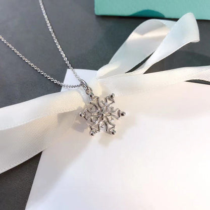 [Resenara Jewelry]STERLING SILVER SNOWFLAKE PENDANT NECKLACE