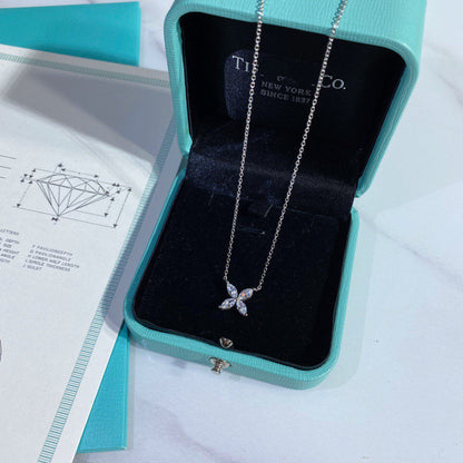 [Resenara Jewelry]PLATINUM AND DIAMOND VICTORIA PENDANT NECKLACE