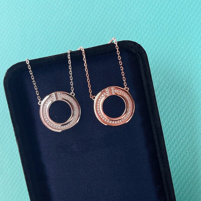 [Resenara Jewelry]DIAMOND AND MOTHER OF PEARL CIRCLE PENDANT