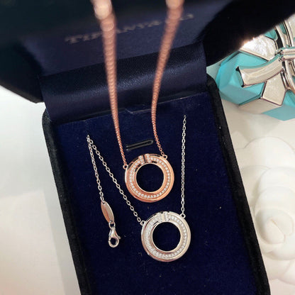 [Resenara Jewelry]DIAMOND AND MOTHER OF PEARL CIRCLE PENDANT