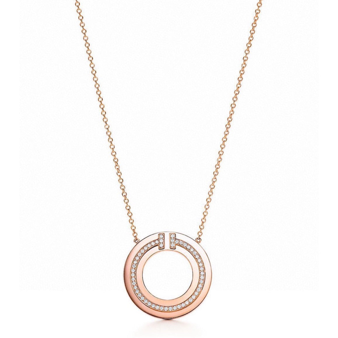 [Resenara Jewelry]DIAMOND AND MOTHER OF PEARL CIRCLE PENDANT
