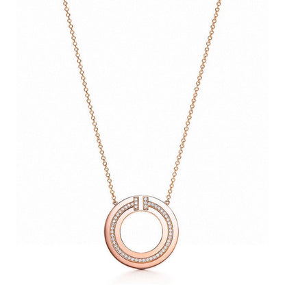 [Resenara Jewelry]DIAMOND AND MOTHER OF PEARL CIRCLE PENDANT
