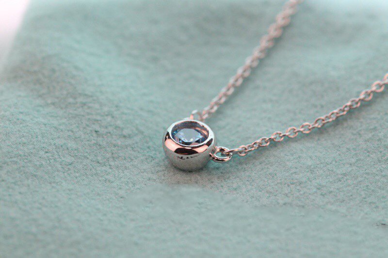 [Resenara Jewelry]ELSA PERETTI SERIES SINGLE DIAMOND SIMPLE NECKLACE