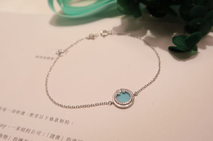 [Resenara Jewelry]DIAMOND CIRCLE PINK GOLD BRACELET