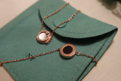 [Resenara Jewelry]DIAMOND CIRCLE PINK GOLD BRACELET