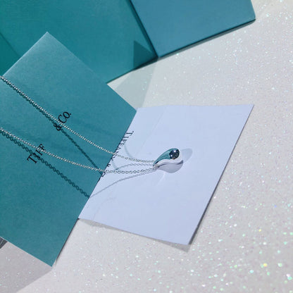 [Resenara Jewelry]ELSA PERETTI TEARDROP PENDANT STERLING SILVER NECKLACE