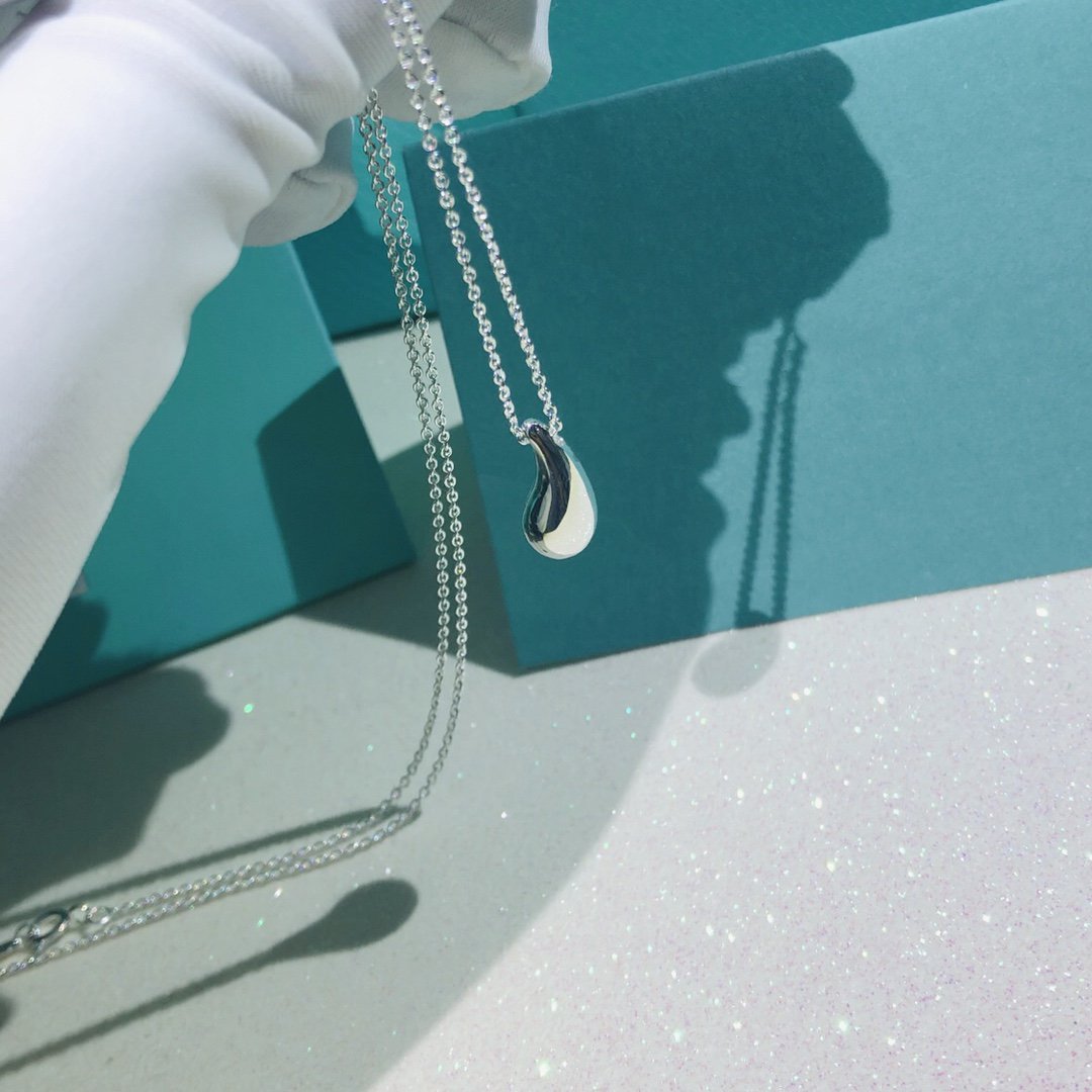 [Resenara Jewelry]ELSA PERETTI TEARDROP PENDANT STERLING SILVER NECKLACE