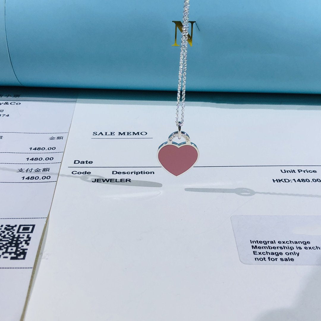 [Resenara Jewelry]SMALL HEART TAG PENDANT STERLING SILVER