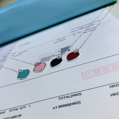 [Resenara Jewelry]SMALL HEART TAG PENDANT STERLING SILVER