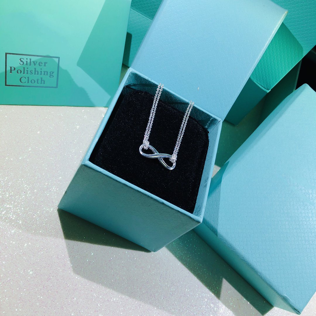 [Resenara Jewelry]SILVER INFINITY DOUBLE CHAIN NECKLACE