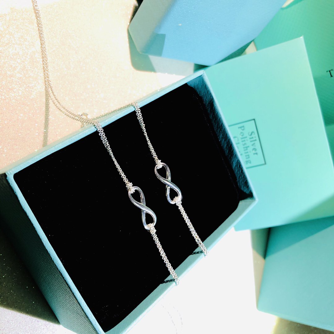 [Resenara Jewelry]SILVER INFINITY DOUBLE CHAIN NECKLACE