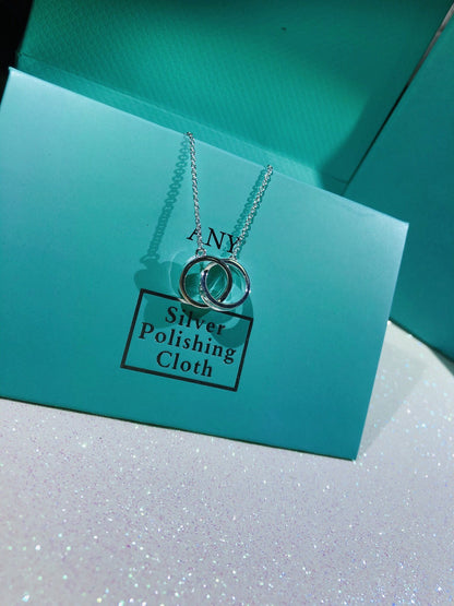 [Resenara Jewelry]INTERLOCKING CIRCLES PENDANT SMALL NECKLACE