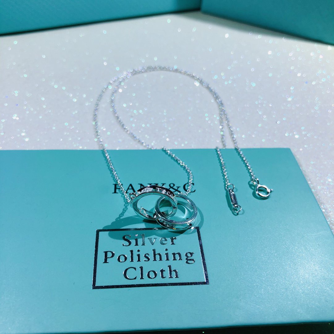 [Resenara Jewelry]INTERLOCKING CIRCLES PENDANT SMALL NECKLACE