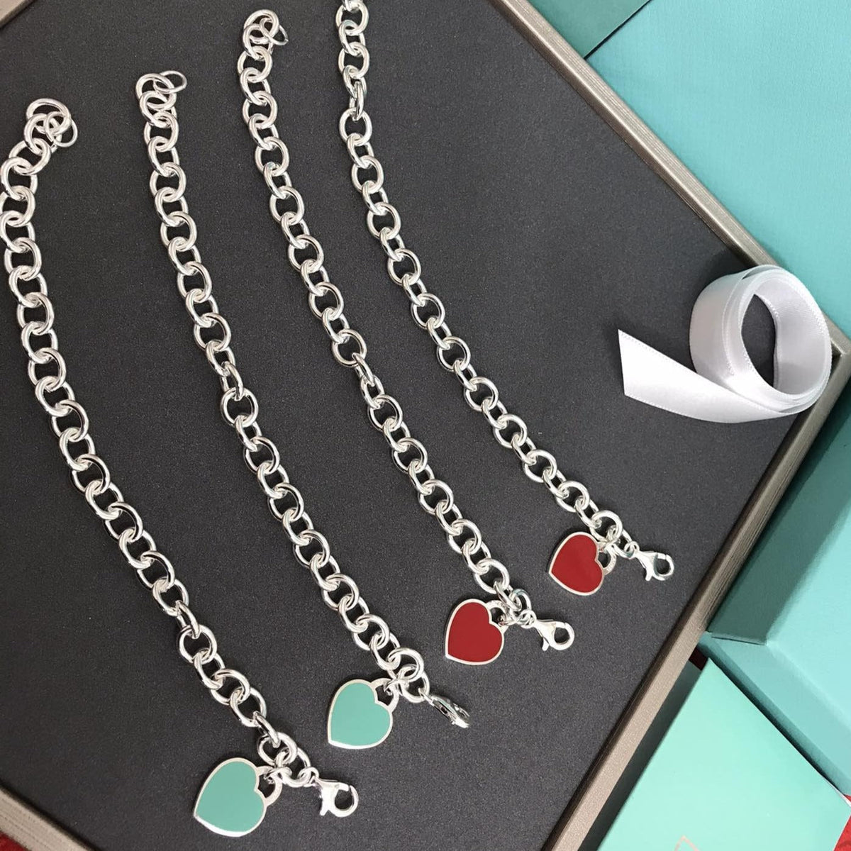 [Resenara Jewelry]HEART TAG BRACELET SILVER MEDIUM