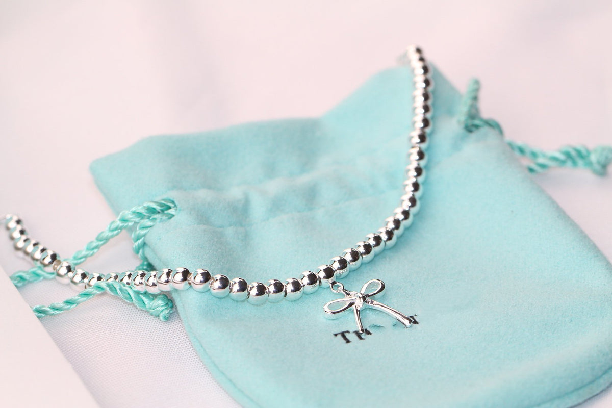 [Resenara Jewelry]STERLING SILVER BOW BEAD BRACELET