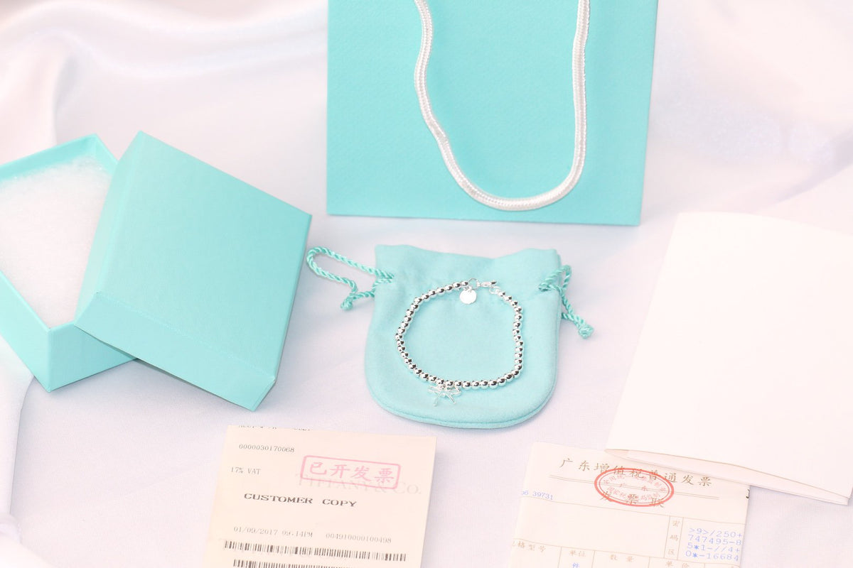 [Resenara Jewelry]STERLING SILVER BOW BEAD BRACELET