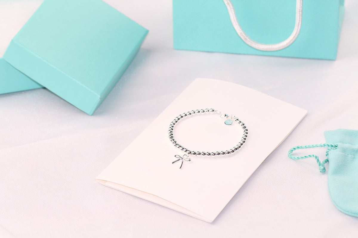 [Resenara Jewelry]STERLING SILVER BOW BEAD BRACELET
