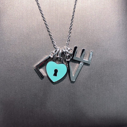 [Resenara Jewelry]COLLAR LOVE PLATA NECKLACE