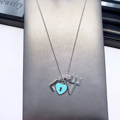 [Resenara Jewelry]COLLAR LOVE PLATA NECKLACE