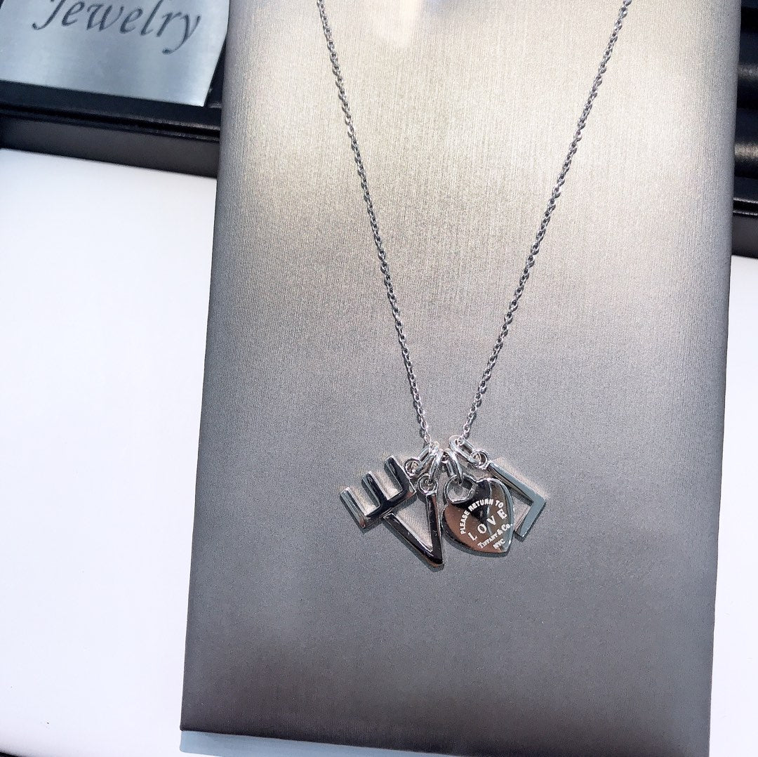 [Resenara Jewelry]COLLAR LOVE PLATA NECKLACE