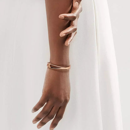 [Resenara Jewelry]NARROW HINGED BANGLEIN WITH DIAMONDS SMALL