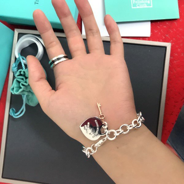 [Resenara Jewelry]KEY HEART CARD CHUNKY INTERLOCKING BRACELET LENGTH