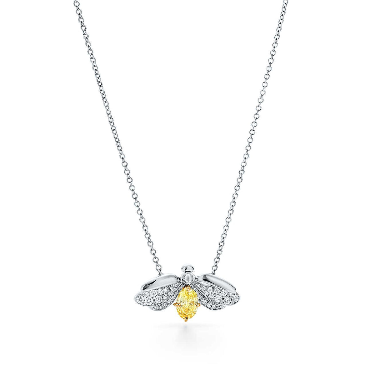 [Resenara Jewelry]PAPER FLOWERS YELLOW DIAMOND FIREFLY PENDANT