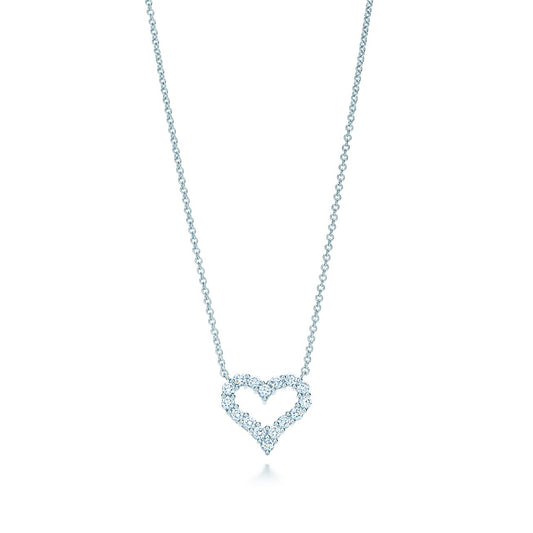 [Resenara Jewelry]HEART-SHAPED DIAMOND NECKLACE