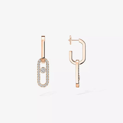 [Renovia Jewelry]Move Link Diamond Earrings