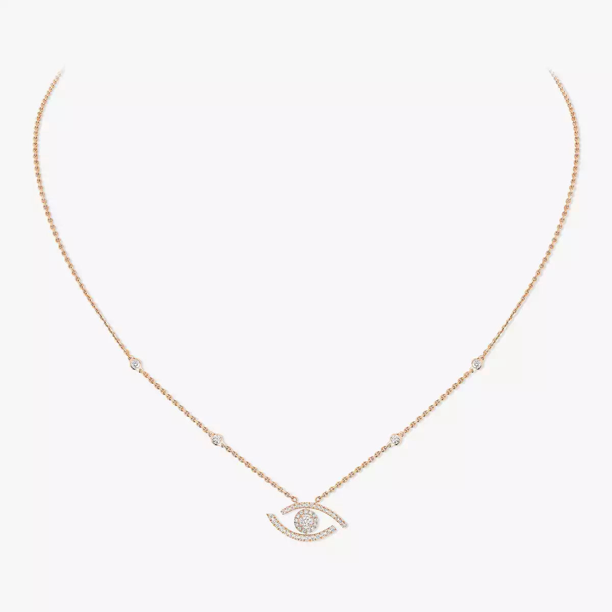 [Renovia Jewelry]Pave_ Diamond Necklace Lucky Eye