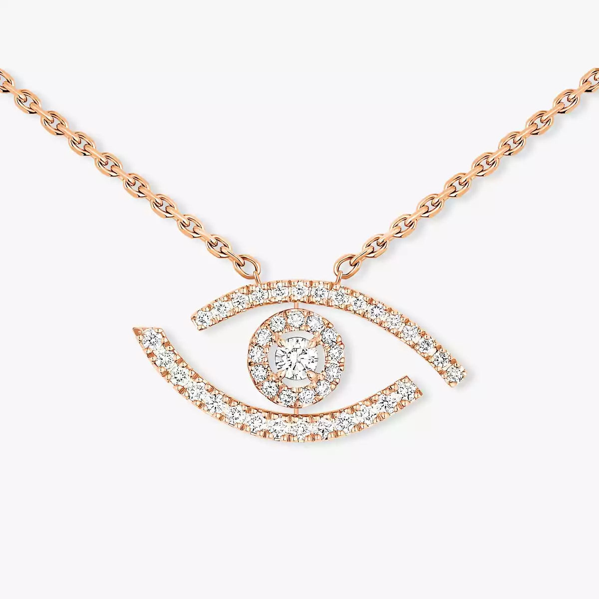 [Renovia Jewelry]Pave_ Diamond Necklace Lucky Eye