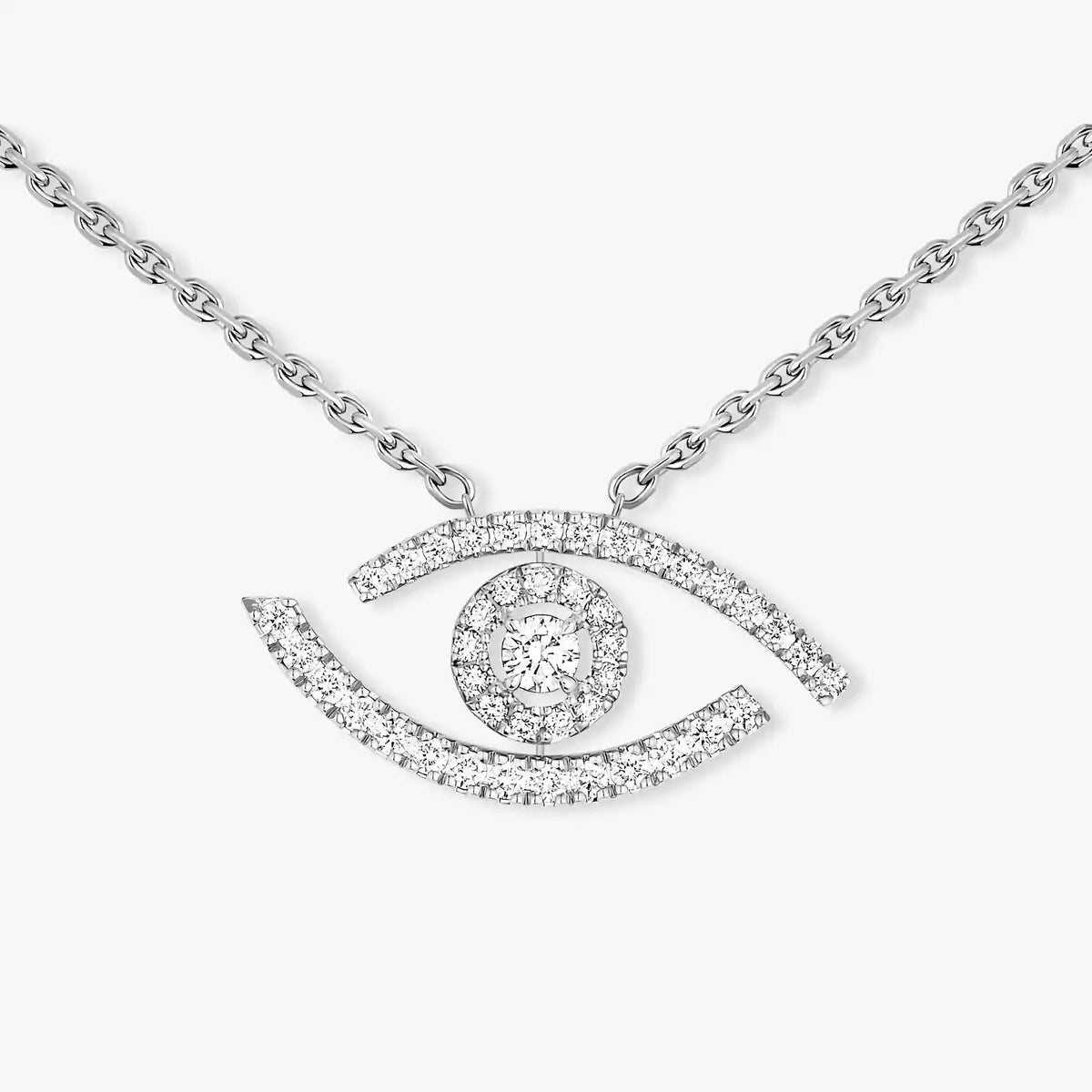 [Renovia Jewelry]Pave_ Diamond Necklace Lucky Eye