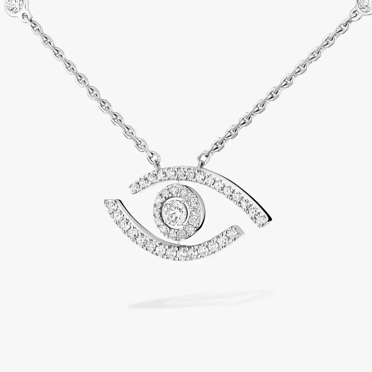 [Renovia Jewelry]Pave_ Diamond Necklace Lucky Eye