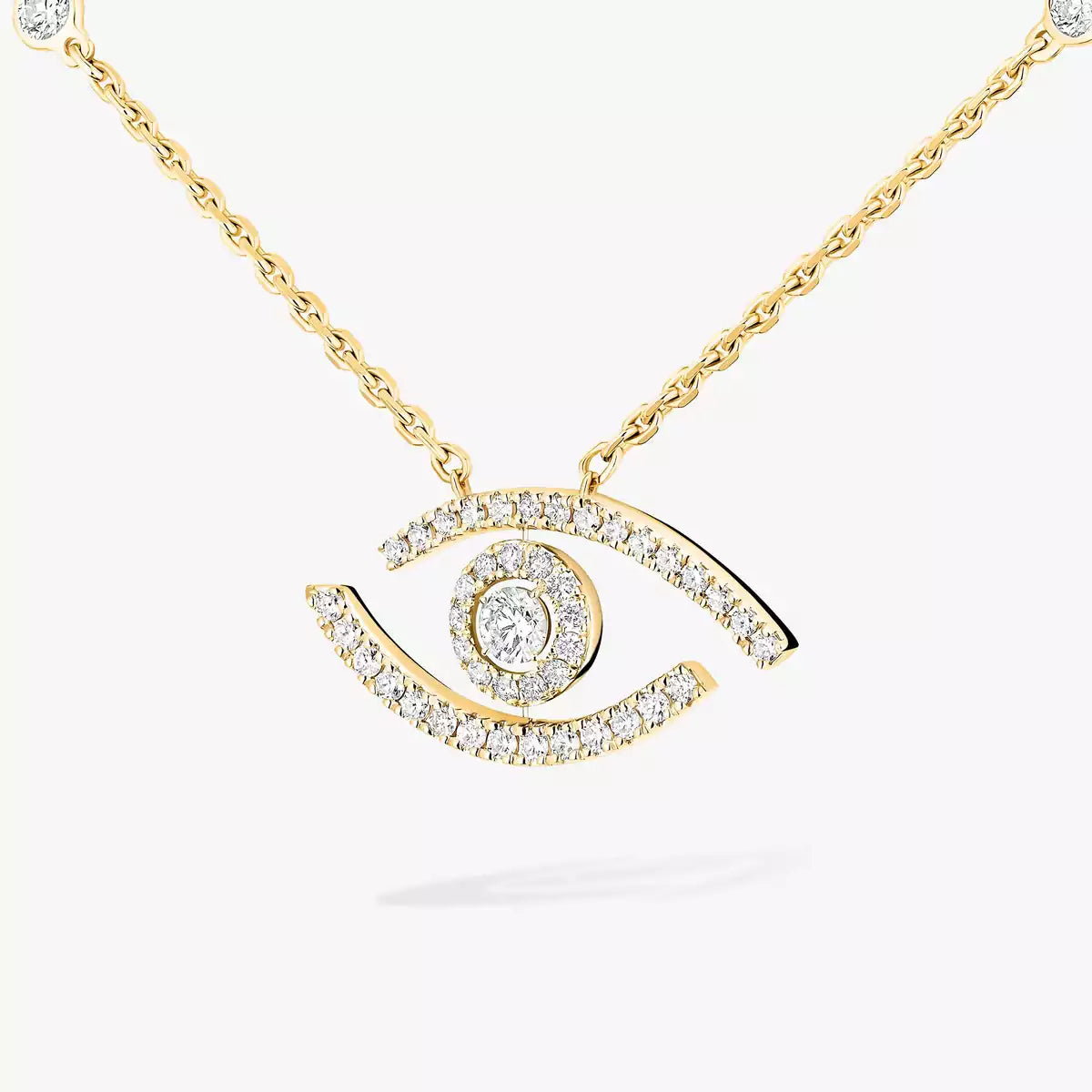 [Renovia Jewelry]Pave_ Diamond Necklace Lucky Eye