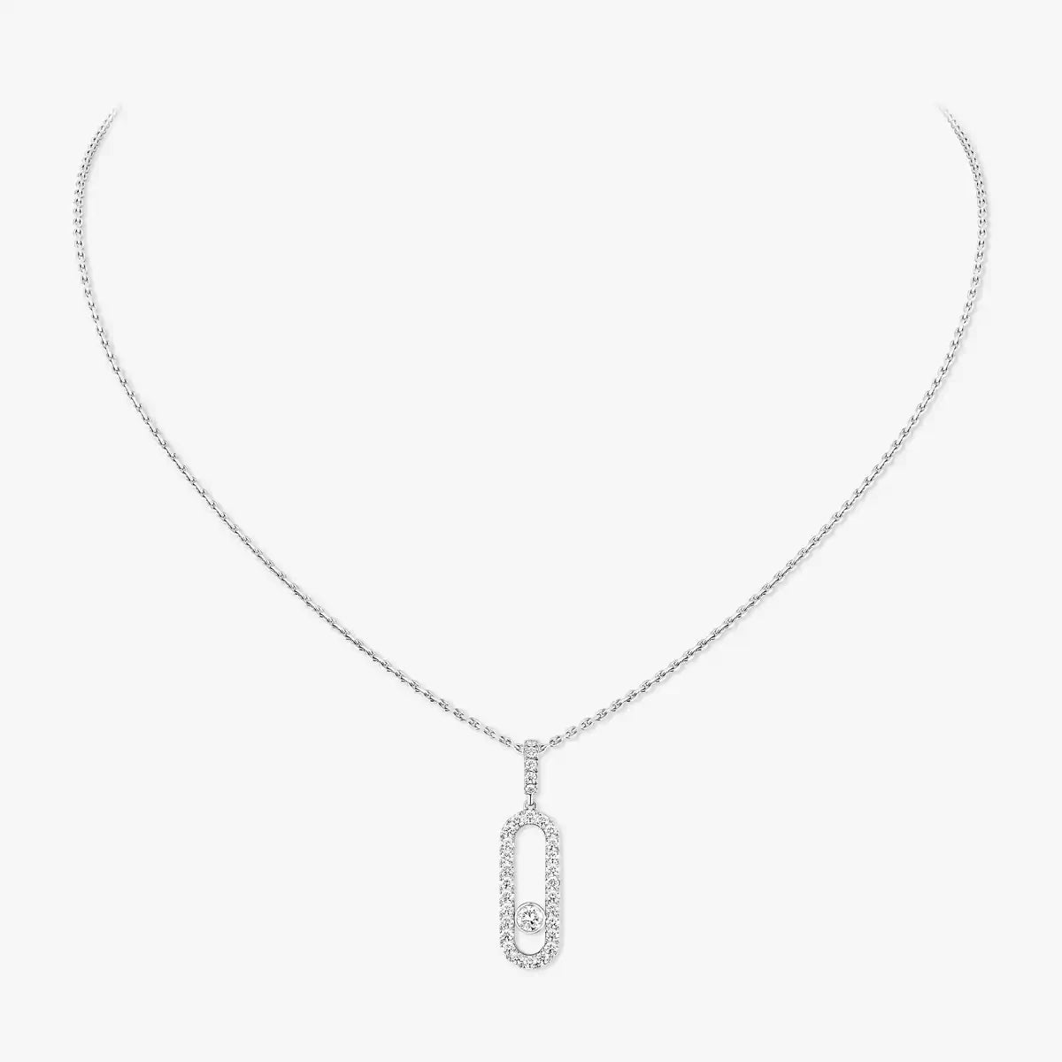 [Renovia Jewelry]Move Uno Diamond Necklace in Rose Gold