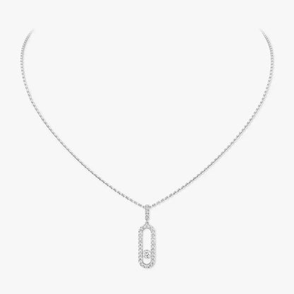 [Renovia Jewelry]Move Uno Diamond Necklace in Rose Gold