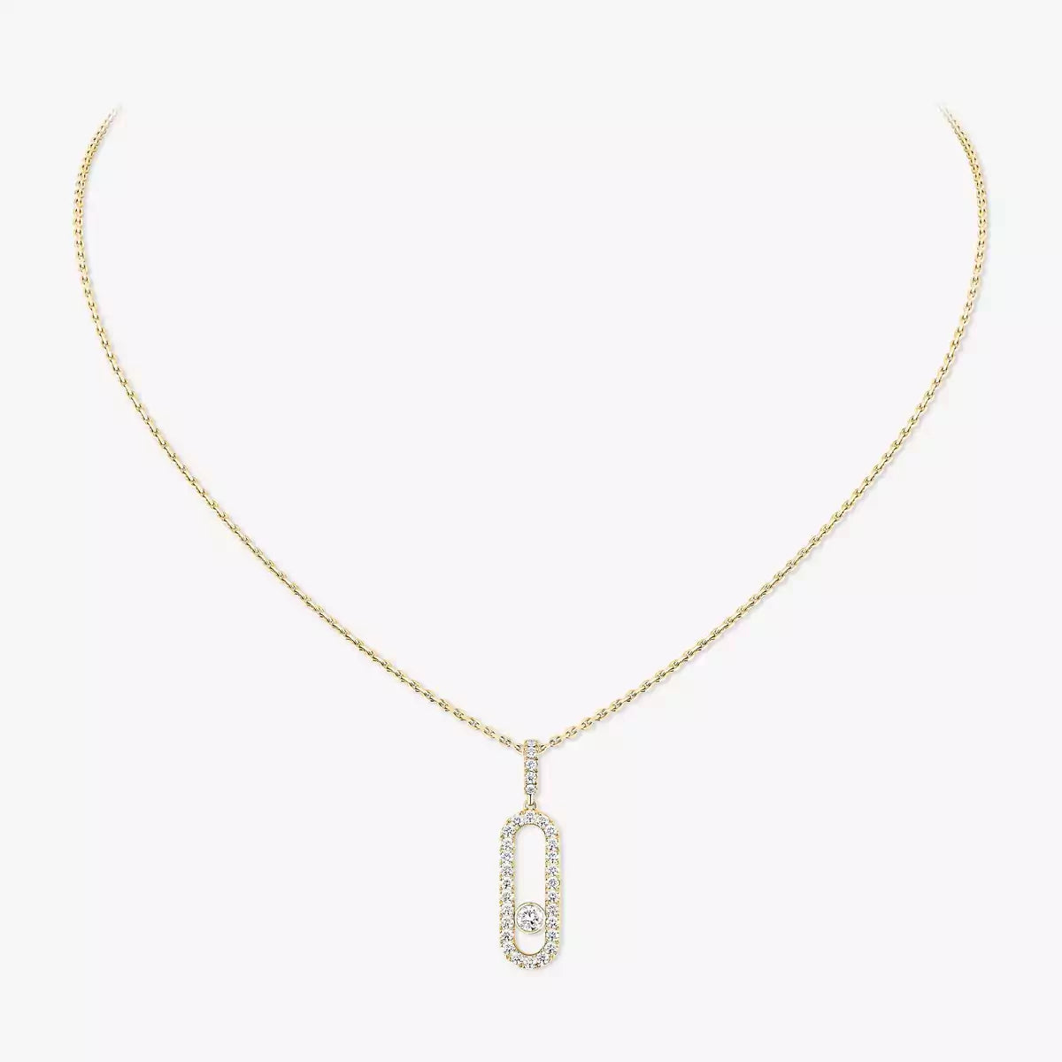 [Renovia Jewelry]Move Uno Diamond Necklace in Rose Gold